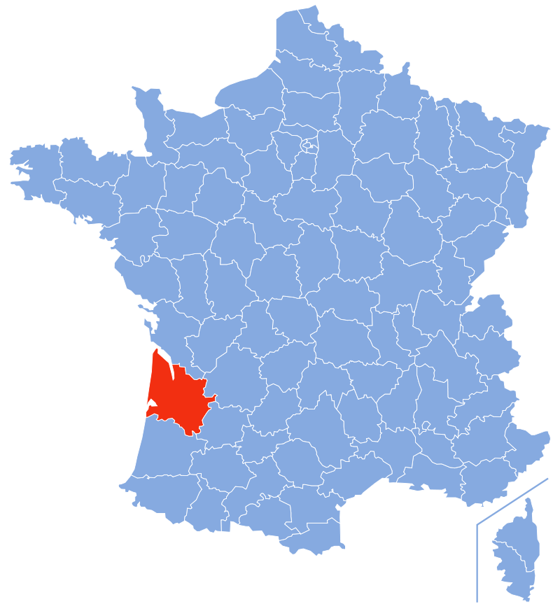 Расположение департамента Жиронда (Gironde) Расположение департамента Жиронда (Gironde)