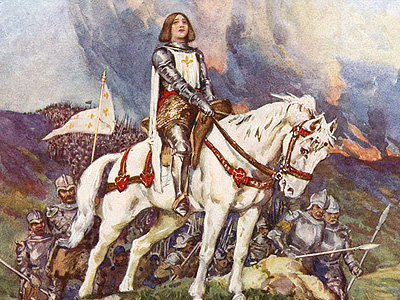 Жанна д'Арк на пути к Парижу в ходе Столетней войны (1429 г.)