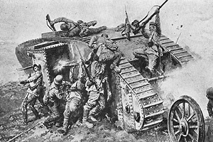 Первая мировая война. Атака войск Антанты на западном фронте