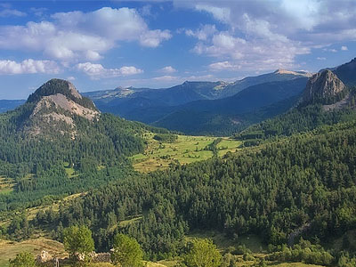 Центральный массив, Франция (панорама)