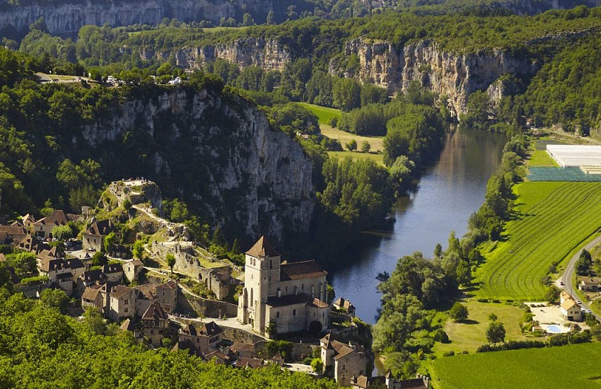Река Ло в городе Каор (Cahors)