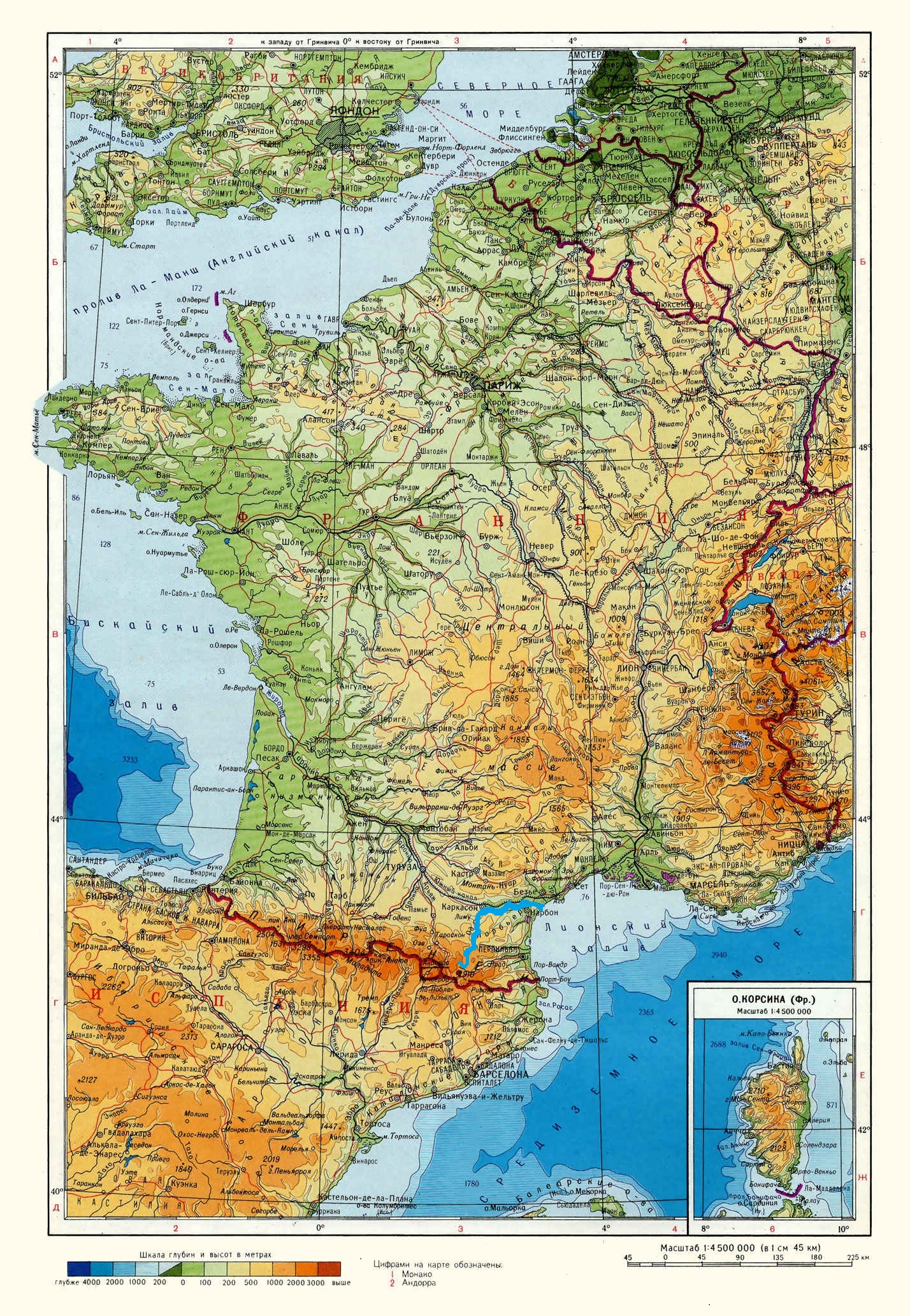 Река Од (Aude) на карте Река Од (Aude) на карте