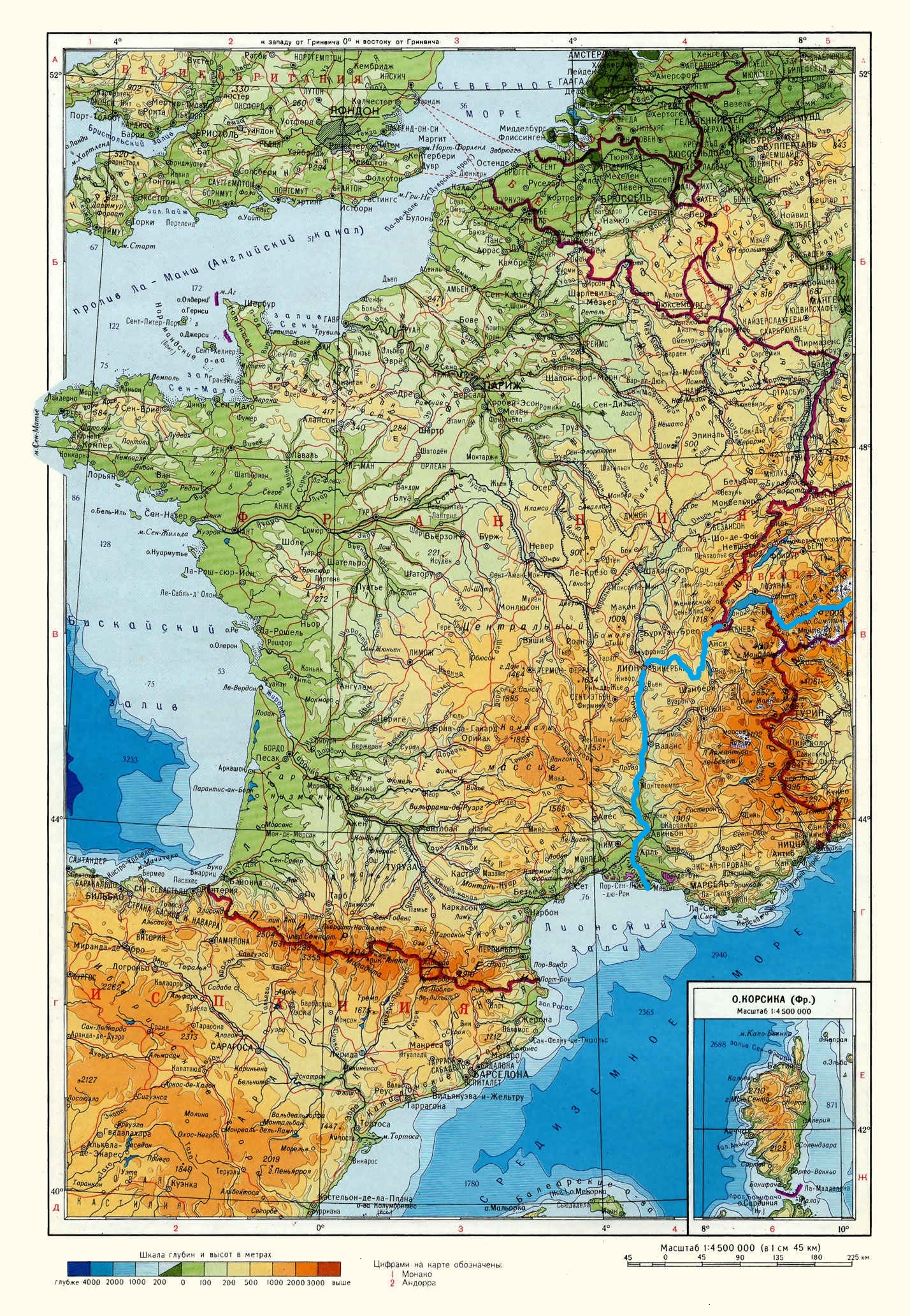 Река Рона (Rhone) на карте Река Рона (Rhone) на карте